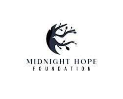 Logo of Midnight Hope Foundation featuring a stylized tree and bird design.