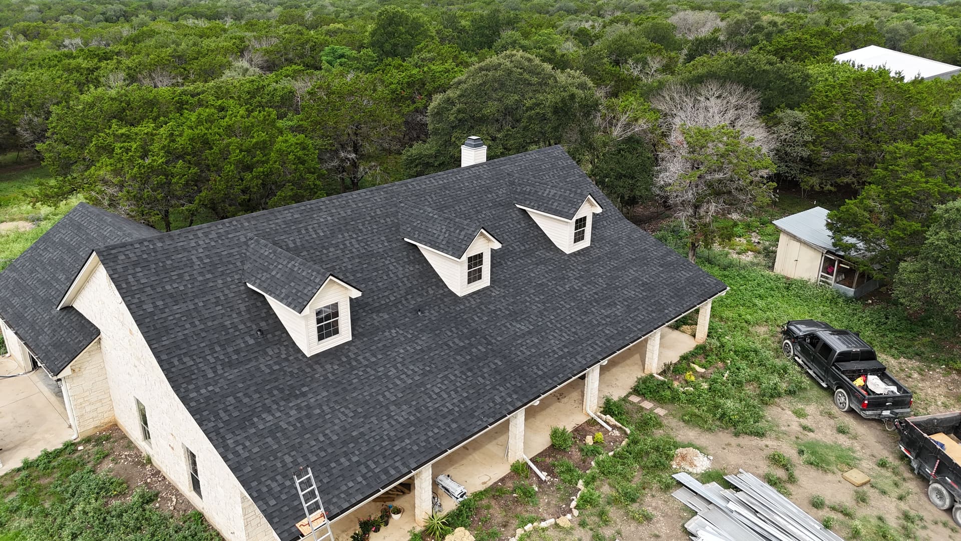 Gallery photos for IKO Nordic Class 4 Shingle Roof Installation on a Texas Hill Country Home: Image #1