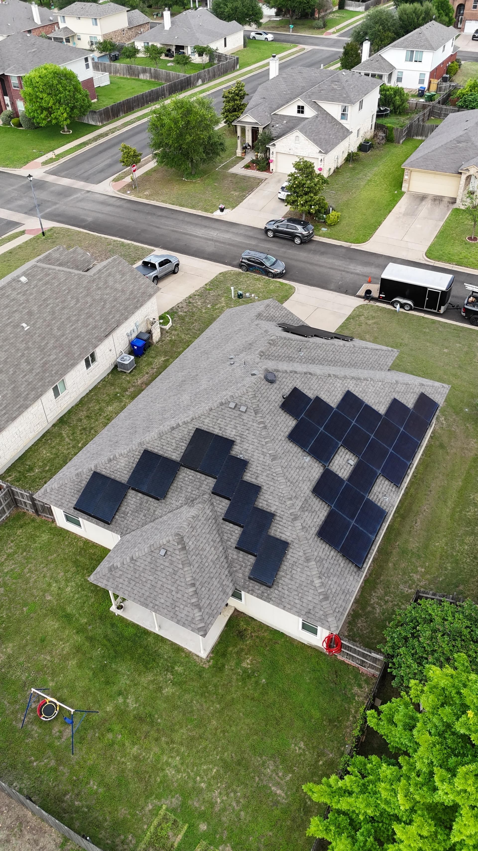 Gallery photos for Denied Insurance Claim Approved - Full Roof and Solar Reinstall in Waco: Image #1