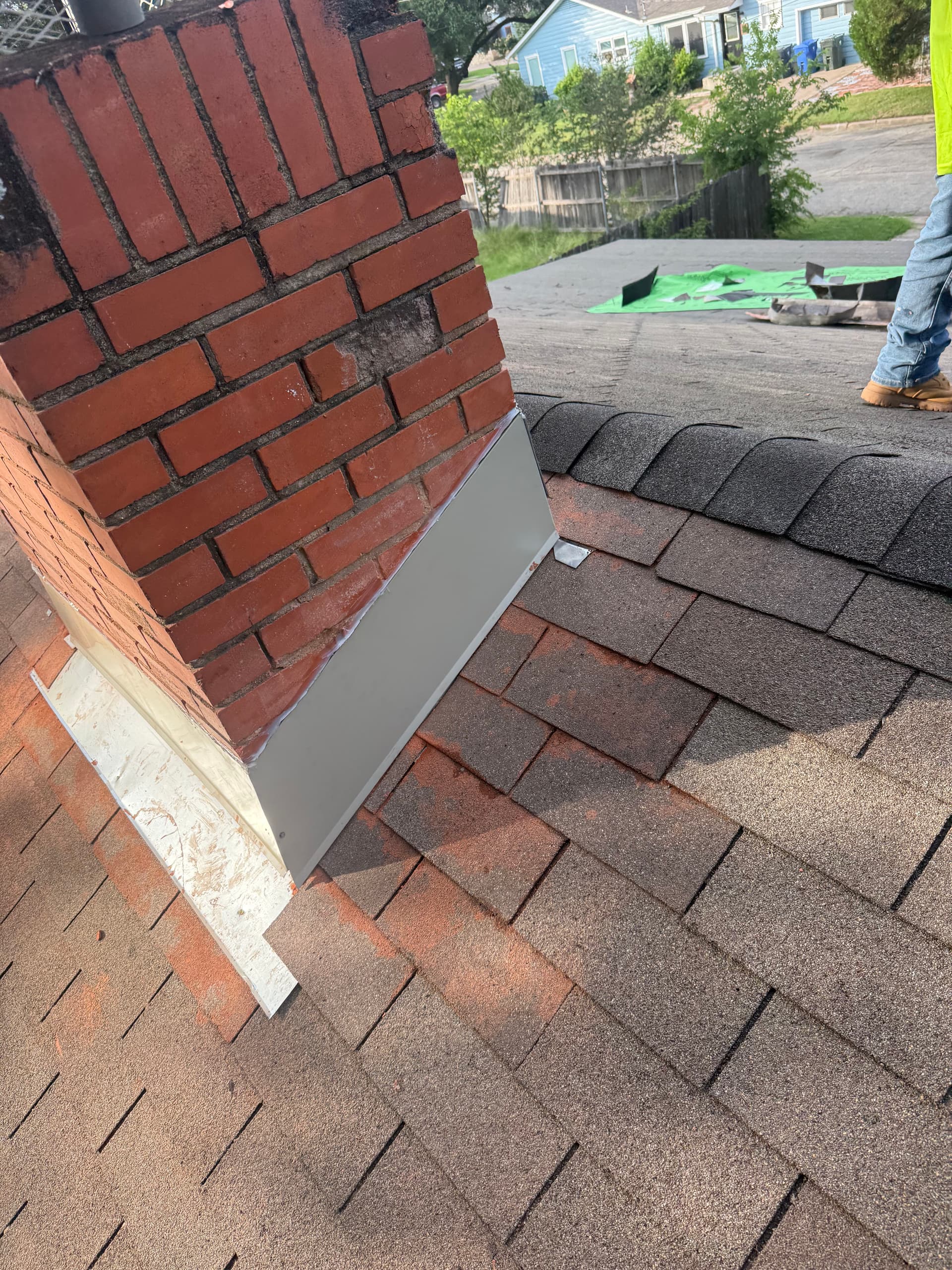 Gallery photos for Worn Chimney Flashing Repaired Before It Got Worse: Image #4