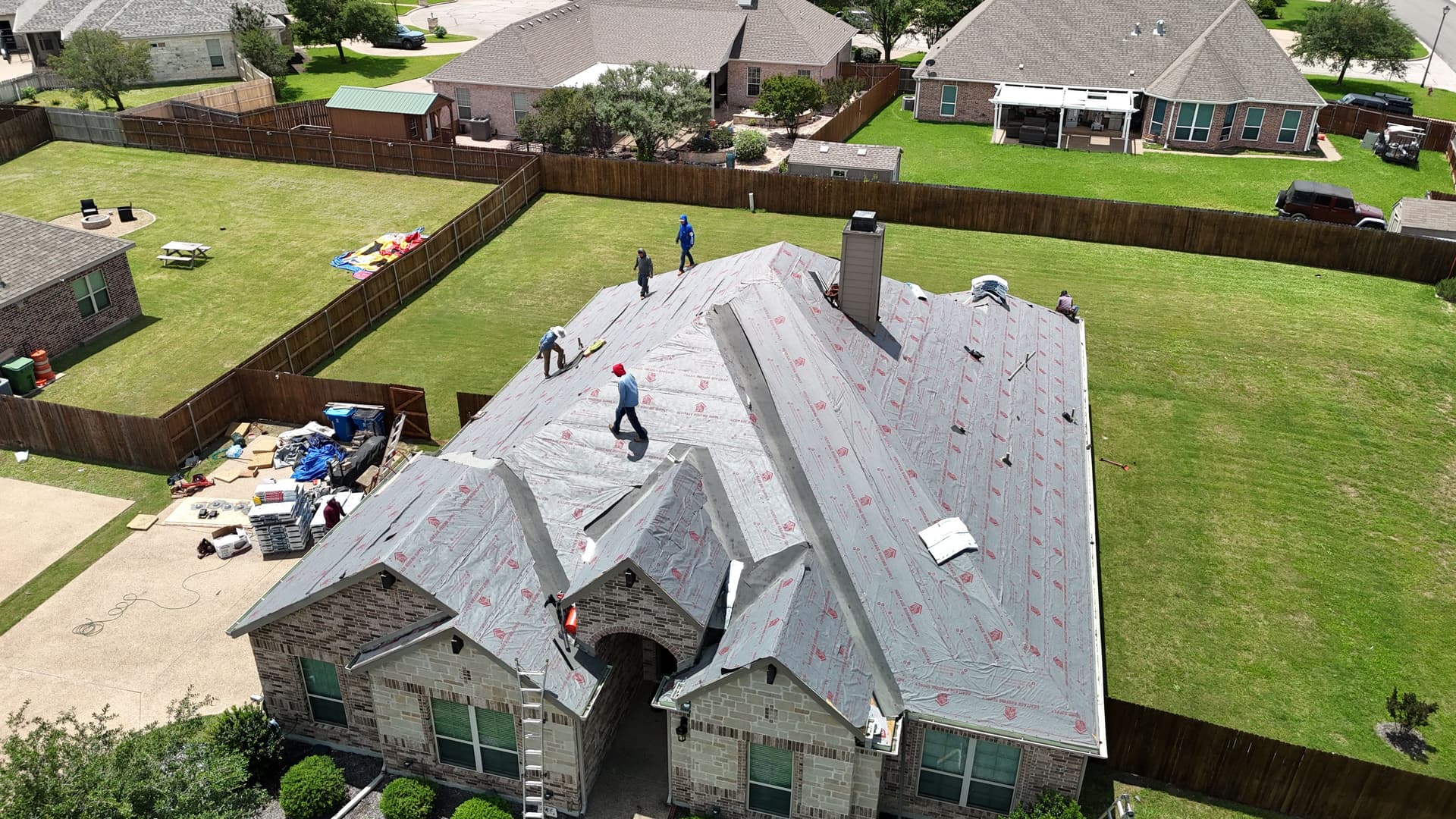 Gallery photos for IKO Cambridge Weatherwood Shingle Roof Replacement in Central Texas: Image #3