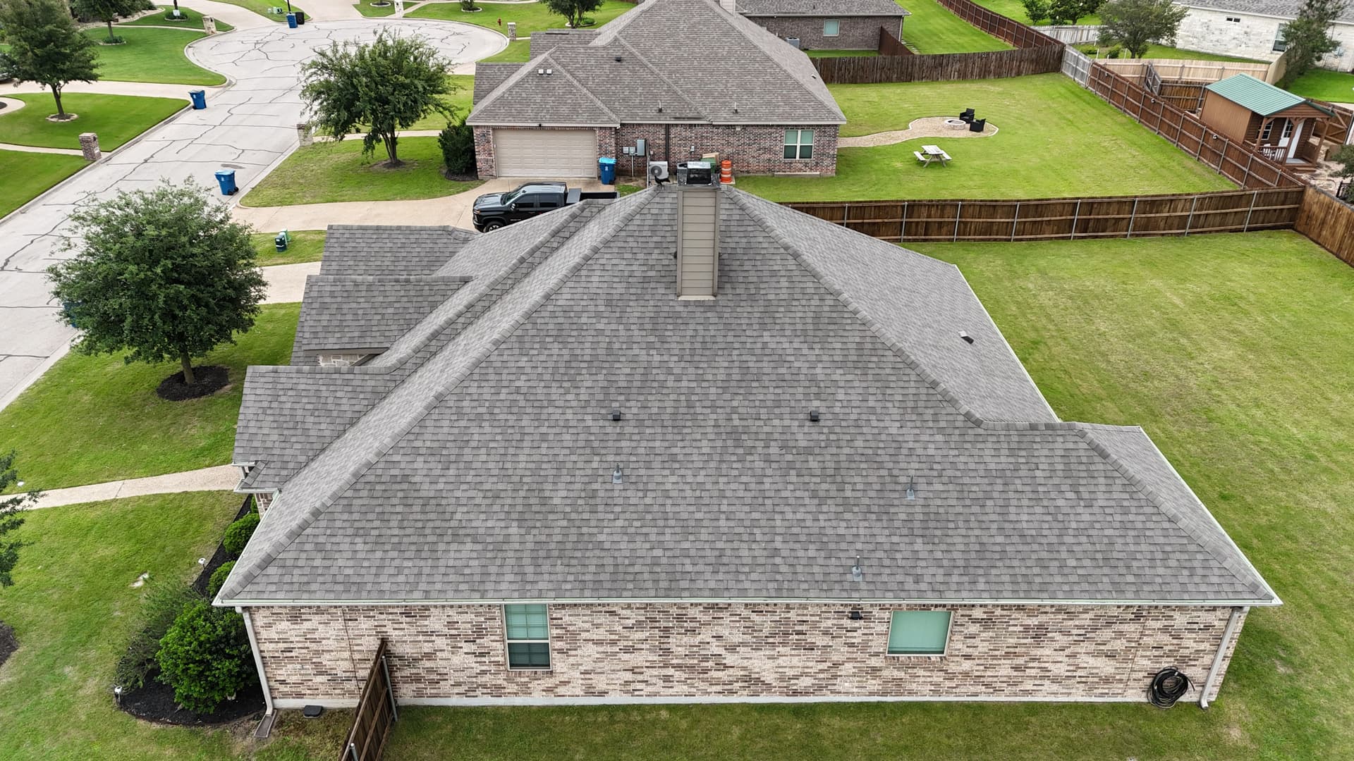 Gallery photos for IKO Cambridge Weatherwood Shingle Roof Replacement in Central Texas: Image #1