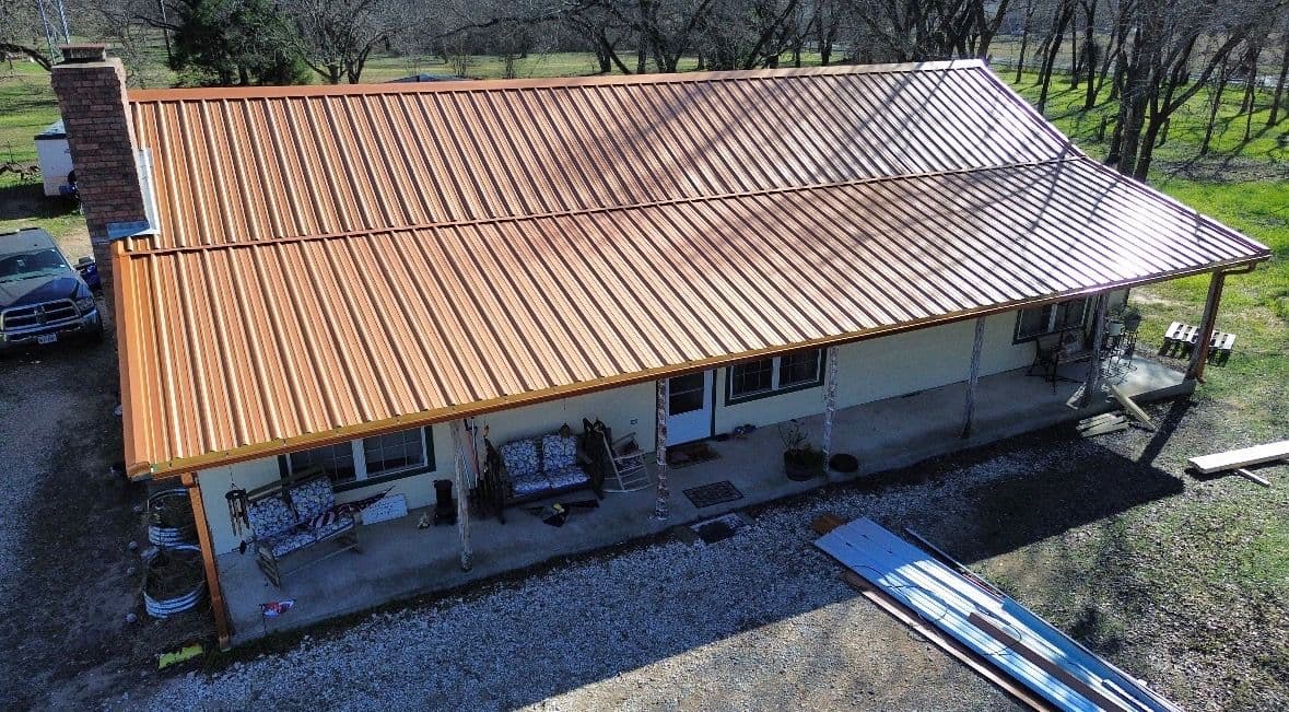 Copper Penny Metal Roof Installation image