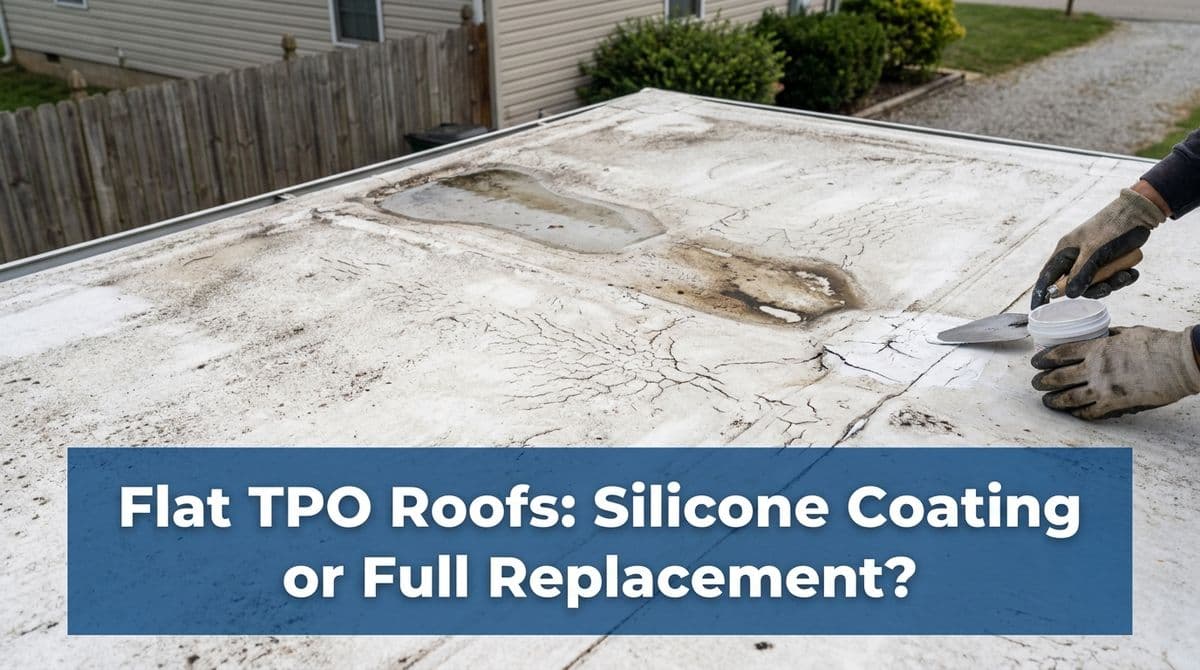 Blog post Flat TPO Roofs: Silicone Coating or Full Replacement? image